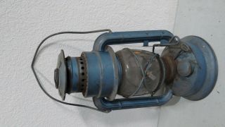 Vintage Blue Chalwyn Tropic Lantern Made In England 10 1/2 " Tall