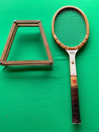Vintage The Jack Kramer Autograph Wood Tennis Racket With Press