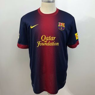 Barcelona Fc Size Xl 2012 - 2013 Vintage Nike La Liga Home Football Shirt Jersey
