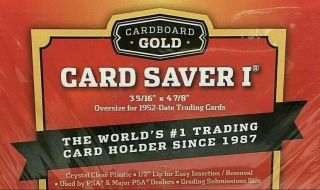 (200) Card Saver 1 Cardboard Gold (4 Packs Of 50) In Hand Ready To Ship
