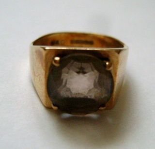 Vintage 375 9ct Gold Ring With Gemstone (size 