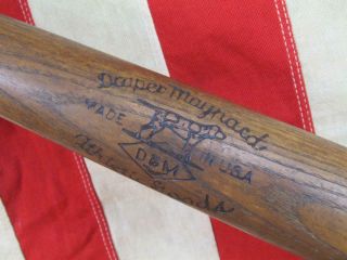 Vintage 1930s Draper Maynard D&m Wood Baseball Bat No.  A2 Lucky Dog 34 " Antique