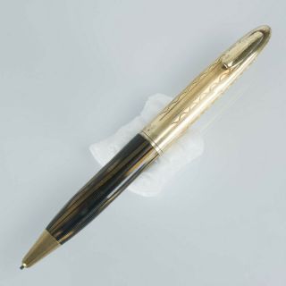 Vintage Sheaffer 14k Gold Filled Brown Striated Short Clip 600 Pencil