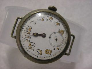 Vintage Large Antique Wwi World War I Military Gallet Trench Mens Watch