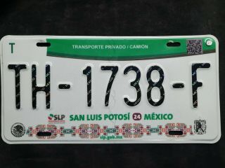 San Luis Potosi Mexico License Plate
