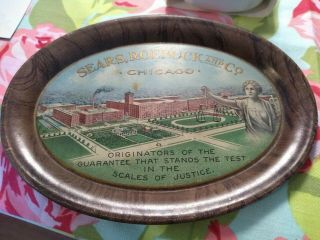 Vintage Sears,  Roebuck And Co.  Chicago Tip Tray 6 " Oval