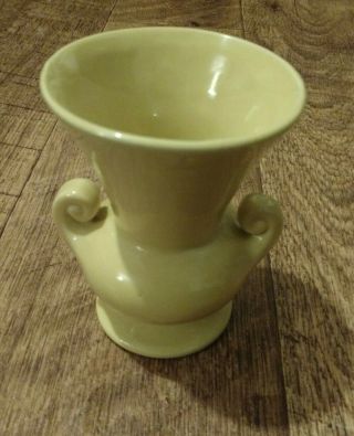 Urn Floral Vase Vintage Mccoy Art Pottery 1950s: Gloss Yellow Glaze