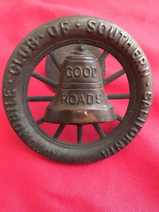 Vintage Aaa Auto Club Good Roads Southern California License Plate Topper
