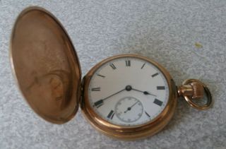 Antique Gold Plated Waltham Full Hunter Pocket Watch - Not Going