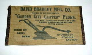 Vintage David Bradley Mfg Co Pocket Notebook Holder,  Garden City Clipper Plows