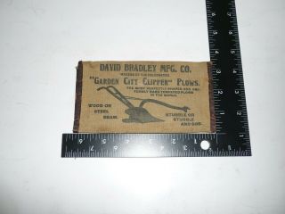 Vintage David Bradley Mfg Co Pocket Notebook Holder,  Garden City Clipper Plows 2
