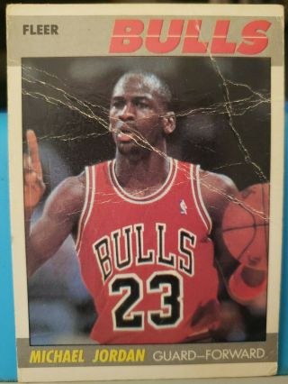 1987 - 88 Fleer Michael Jordan 59 2nd Yr Creased