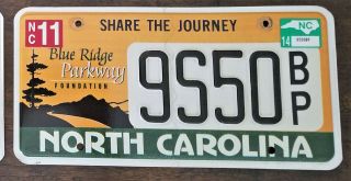 North Carolina Blue Ridge Parkway Foundation Specialty License Plate - 2014