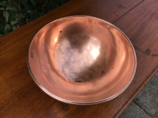 Antique Copper Kitchen Mixing Bowl.  Made In England.  10.  5” X 5” 3
