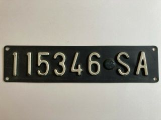 1960s 1970s Salerno Italy Front License Plate Vintage Molded Plastic