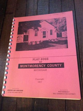 Vintage 1967 Montmorency County Michigan Plat Map Land Owners - Atlanta,  Mi Ads