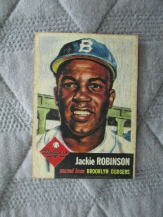 1953 Topps 1 Jackie Robinson - Brooklyn Dodgers - Vintage