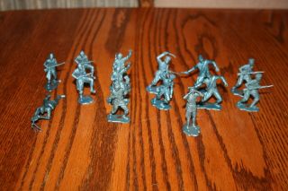 14 Vintage Mpc Metallic Blue Russian Wwii Army Soldiers Tank - Marx,  Timmee