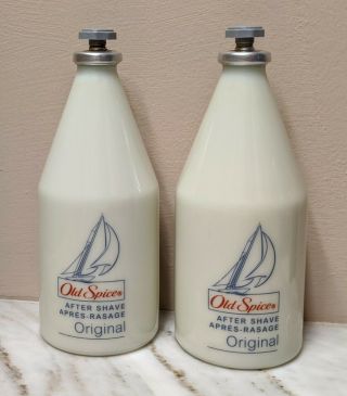 2 Vintage Old Spice After Shave 4.  25 Oz.  1997 Star Top Pre - Owned Read