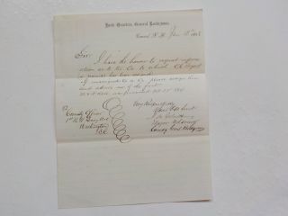Civil War Letter 1865 1st Hampshire Heavy Artillery Concord Major Army Vtg N