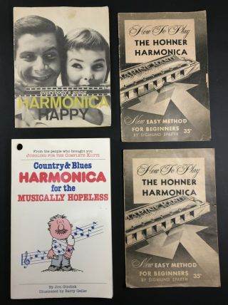 Vintage “how To” Hohner Harmonica Book And Booklets