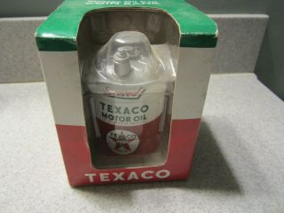 First Gear Vintage Texaco Motor Oil Fuel Can Coin Bank 4 "