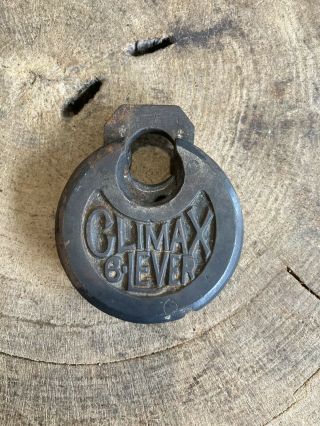 Vintage Climax 6 Lever Padlock Lock No Key