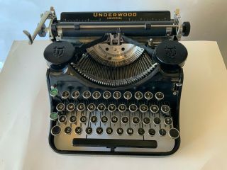 1936 Vintage Antique Underwood Portable Typewriter w/original case SN F961583 2