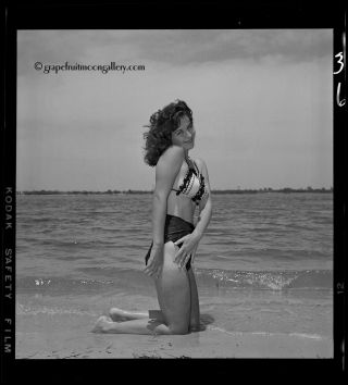 Bunny Yeager 60s Pin - up Camera Negative Bathing Beauty Virginia Remo In A Bikini 2