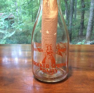 Vintage Dutch Maid Crocker Springs Dairy Quart Milk Bottle Nashville,  Tenn