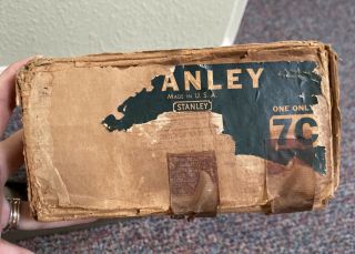 Antique Vintage Stanley No.  7 - C Bailey Iron Jointer Hand Plane Box 22” 2