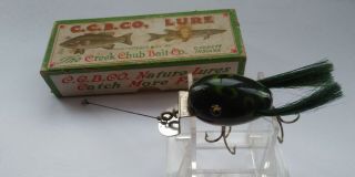 Vintage Tackle Box Fishing Lure Creek Chub Midget Ding Bat With Correct Box