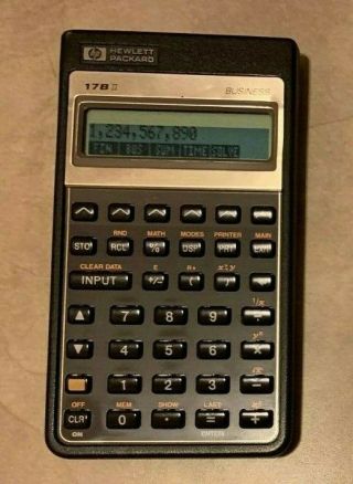 Vintage Hp 17b Ii 2 Calculator Hewlett Packard W/ Battery Cover