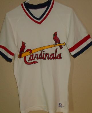 Vintage 80’s St Louis Cardinals Mlb 20 Baseball Jersey V - Neck Shirt Sz Small
