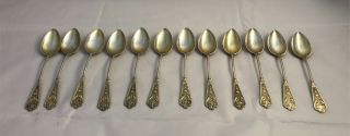 Set Of 12 800 Silver Demitasse Spoons