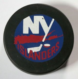 Vintage York Islanders Inglasco Viceroy Game Puck Nhl Hockey Approved