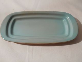 VINTAGE MID - CENTURY TAYLOR SMITH & TAYLOR AZURA Covered Butter Dish FLORAL BLUE 2