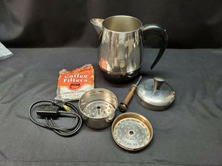 Vintage Farberware Superfast Electric Coffee Pot Percolator Model 134 Usa