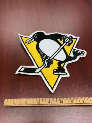 Vtg Nhl Hockey Pittsburgh Penguins Jersey Patch Crest Large 8 " Old