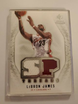 Lebron James 2008 - 2009 Ud Sp Threads Rookie Threads Game Worn Jersey Card.