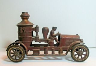 Antique Kenton Ohio Usa Cast Iron Pumper Fire Truck Paint - Needs Wheel