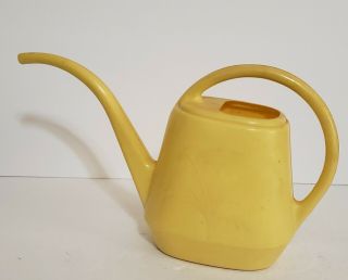 Vintage Phillips 66 Garden Scene Small Yellow Plastic Plant Watering Can Aw - 15