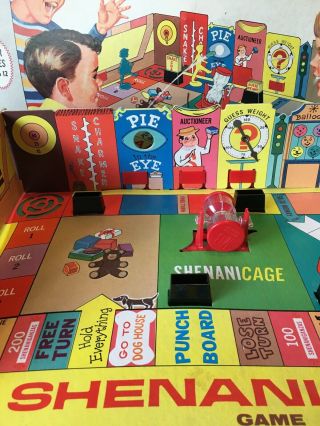 Vintage 1966 Shenanigans Board Game Milton Bradley Carnival of Fun Good 2