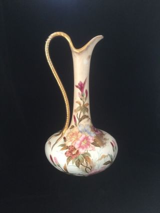 Royal Bonn Porcelain Ewer Pitcher - Antique C.  1880 By Franz Anton Mehlem.  2216