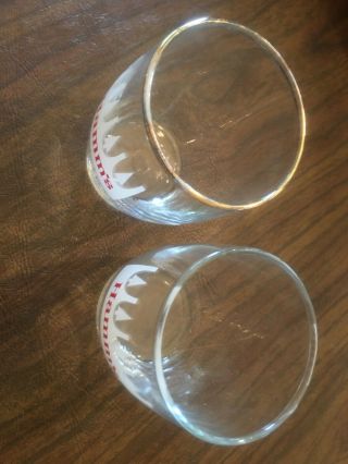 2 Vintage Hamm ' s Beer Barrel Sky Blue Water Glasses & 1 Grain Belt Beer Glass 3