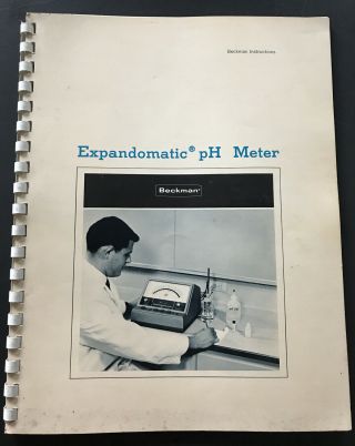 Vintage Beckman Expandomatic Ph Meter Instruction Booklet