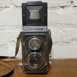 Vintage Ikoflex Zeiss Ikon Compur - Rapid Carl Zeiss Jena Triotar Lens Camera