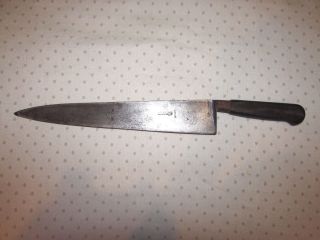 Pouzet La Trompette Med.  Or.  U.  1878 Antique Steel Knife 12 Inch France