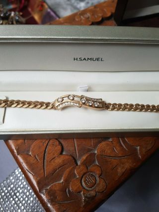 Vintage Bracelet Set 18 Ct Gold Plated Stone Design