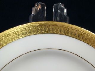 (8) Antique Mintons England Gilman Collamore Gold Encrusted Bread Plates G6285